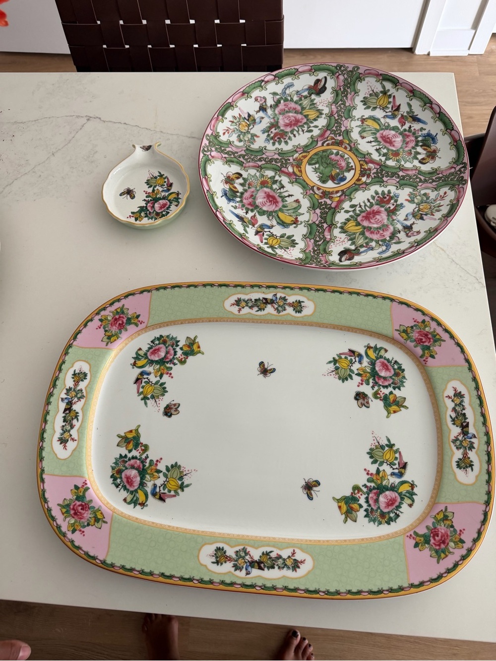 Williams Sonoma Famille Rose Porcelain Serving Set